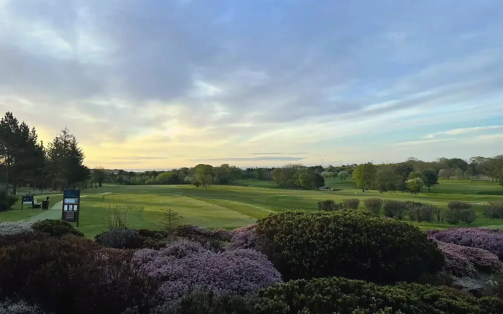 Portlethen Golf Club clubhouse at the edge of the course